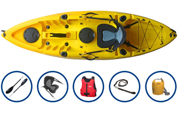 Bargain Beginner Fishing Kayak Bundle