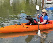 Paddling with a dog