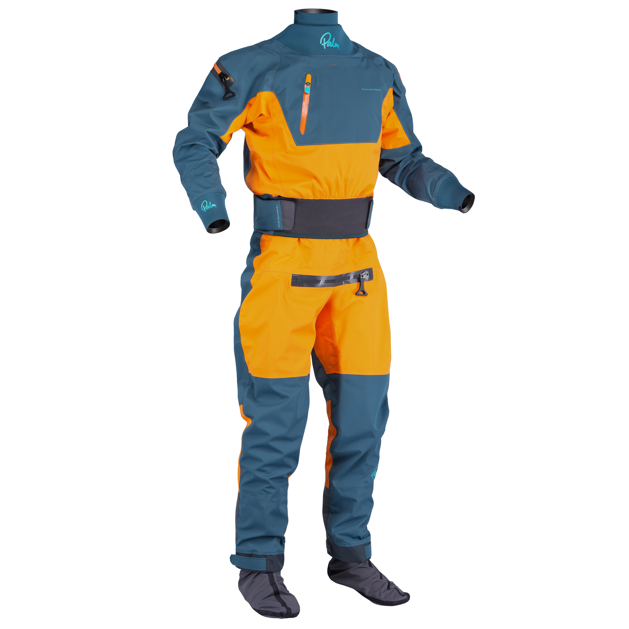 Pine/Tangelo - Palm Atom Men's Dry Suit - Front View