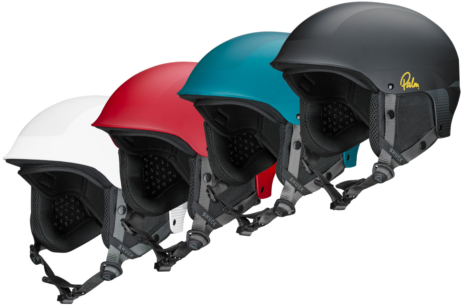 Black, White, Teal & Chilli Colour - Palm  Shuck 2.0 Helmets