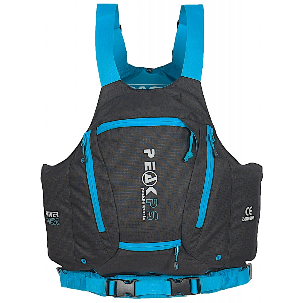 Peak River Vest Whitewater Paddling PFD Vest Black/Blue